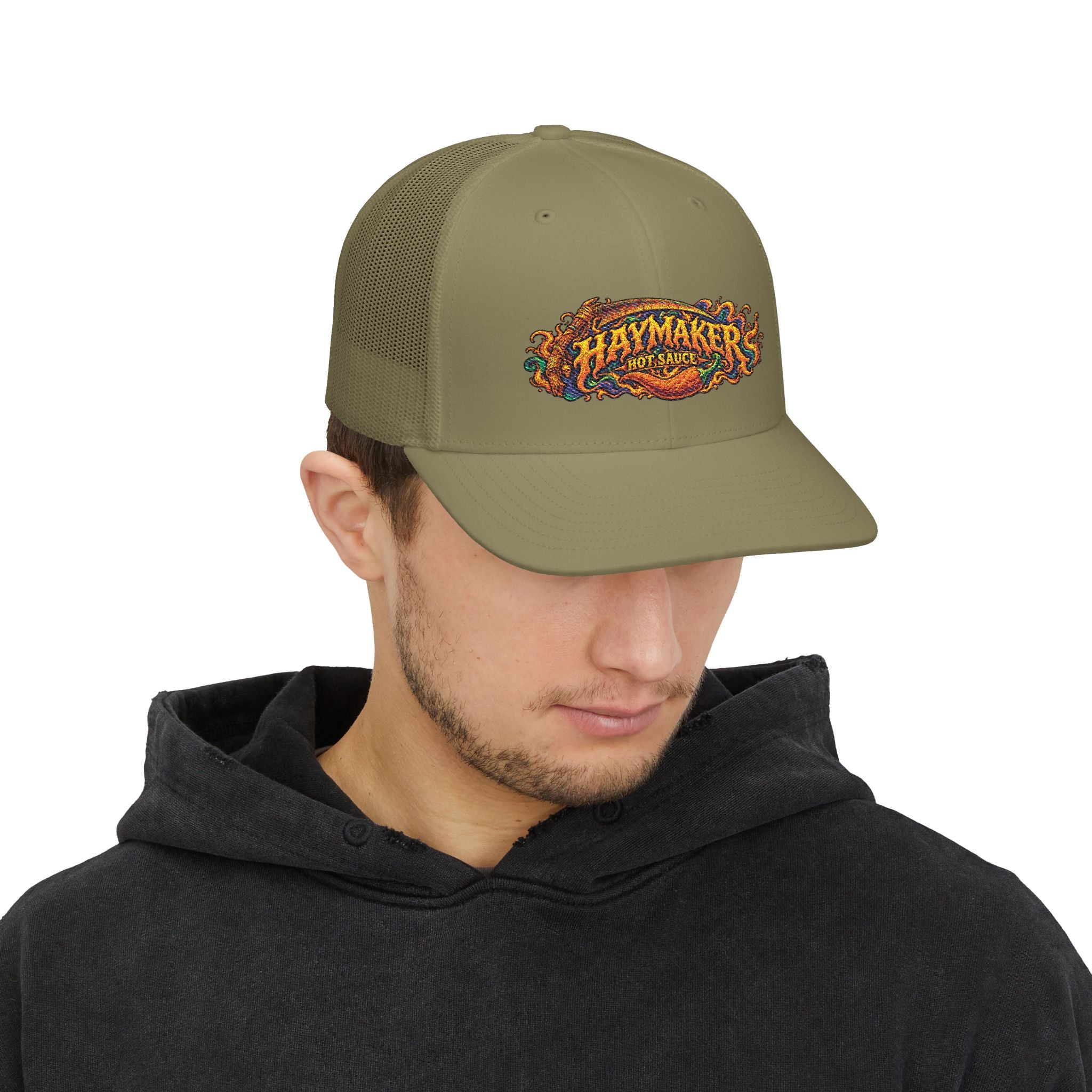 Trippy Trucker Cap — Embroidered Richardson Snapback Hat