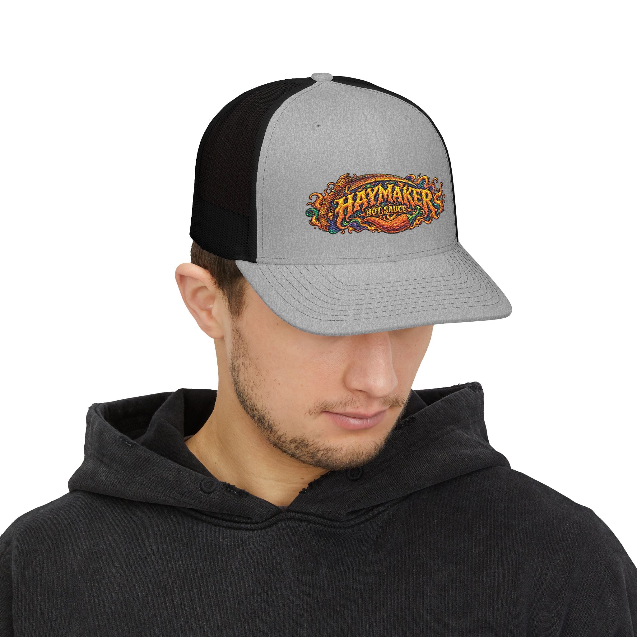 Trippy Trucker Cap — Embroidered Richardson Snapback Hat